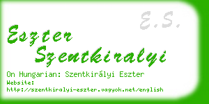 eszter szentkiralyi business card