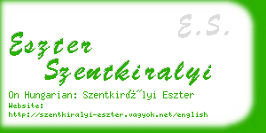 eszter szentkiralyi business card